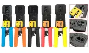 Heavy Duty RJ45 Crimper Ethernet Crimping Tool End Pass Through RJ11 RJ12 Plier