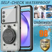 Self-Check Waterproof Case For Samsung A35 A25 A15 A55 Moto G84 G54 OPPO Redmi
