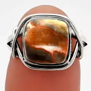 Natural Rosetta Picture Jasper 925 Sterling Silver Ring s.7 Jewelry R-1054