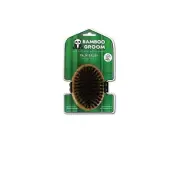 Bamboo Groom Palm Brush for Dog with Boar Bristles