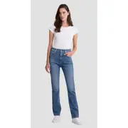 Replay Womens Straight Jeans Rose Label Slim Fit Sharljn Blue