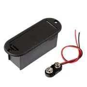 9V Battery Holder Case for Active Guitar Bass Pickup black red