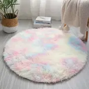 Rainbow Rugs Anti-Slip Round Rugs Super Soft Mat Living Room Carpet Mat