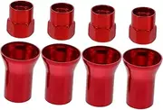 Cabilock 8 Pack Valve Stem Cap Cover Set Easy Install Valve Caps for Car Rim Stylish for Auto Wheels Red Aluminum Alloy