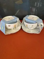 The World of Peter Rabbit Beatrix Potter Set of 2 Teacup & Saucer Sets
