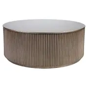 Manhattan Gold Ribbed Round Coffee Table