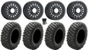 MetalFX Hitman Beadlock 15" Wheels Black 30" Crawler XR Tires RZR XP 1K / PRO XP