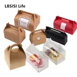 LIFE 10PCS CAKE FOOD KRAFT PAPER BOX WITH HANDLE BOXES CHRIS