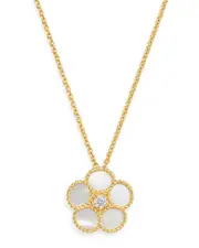 Roberto Coin 18K Yellow Gold Daisy Mother-of-Pearl & Diamond Pendant Necklace, 16 - Exclusive