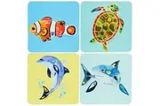 Maxwell & Williams: Pete Cromer Ozzie Ocean Cork Back Coaster - Set of 4 (10.5cm)