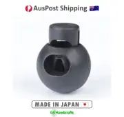 NIFCO 4/pk Cord Lock Stopper Toggle Single Hole 5.8x8.8mm Round All Plastic #CL1