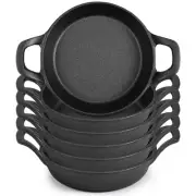 Mini Cast Iron Skillets 6.3 x 6.3 x 1.5 Inch Cast Iron Pan Small Ramekin Set ...