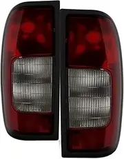 Compatible for Nissan 2000-2004 Frontier SC XE SE Truck Tail Lights Rear Brake Lamps Left+Right(White 8Pins R)
