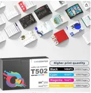 Officenter T502 Refill Ink Bottles For Epson EcoTank Printers 70ml Each Cyan Mag