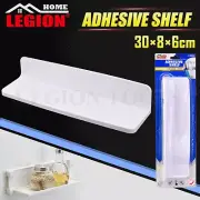 Self Adhesive Works Shelf Bathroom Shelves No Drill Stable Wall Mounted Shelf