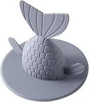 Material Sink Plug Fishtail Shape Drain Stopper Kitchen/Bathroom Odor Prevention Grey