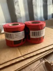 2-CH Hanson 16103 Barricade Danger Safety Tape Polyethylene Red 3" x 300' x 2.0