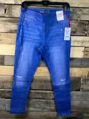 Justice Destroyed Jeggings Indigo Wash Size 16 Plus Girls