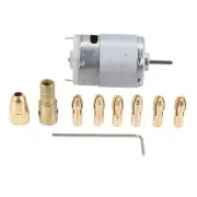 1Pc Dc 12V 500Ma Mirco Motor With 6Pcs 0.5-3.2Mm Drill Collet Electric Pcb6392