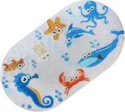FEIDOL Non Slip Baby Bath Mat with Suction Cups for Tub, Shower Anti-Slip Mat, 27 x 15 Inch Cute Pattern Design, Bathtub Mat for Kids Halobios