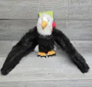 Folkmanis Eagle Puppet with Eaglet in Backpack 2005 Wildlife Puppets 29" Wide
