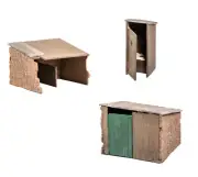 Peco Grotty huts and Privy OO Gauge Model Railway SS19