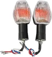 LED Indicator Blinkers Amber Lamp Accessories 3 wire Turn Signal Light For Ho&nd&a CB400 CB1300 CBR600RR 2003-2006 CBR 1000RR CB900(White)