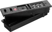 Healeved Portable TSA Customs Code Luggage Lock Travel Padlock Built in Sunk Lock Anti Theft Combination Black
