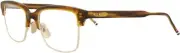 Thom Browne TB709-BWLTGLD51 Walnut Gold 51-19 Square/Rectangle Eyeglasses - NEW