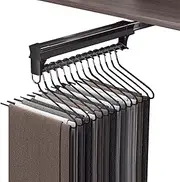 Closet Clothes Hanger Rail, Closet Pull Out Trousers Rack, Organizers for Space Saving and Storage Closet Pants Hanger Bar, Adjustable 26-61 cm Wardrobe Rail Clothes Rack (Size : 61cm) FANDIAO