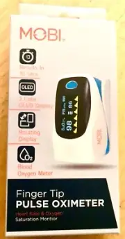 MOBI Fingertip Pulse Oximeter - Heart Rate & Oxygen Level Monitor Sport Health