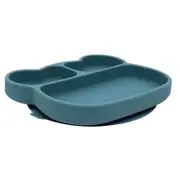 We Might Be Tiny Bear Stickie Plate - Blue Dusk