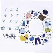 ANDRESLAD Blanket Newborn Photography Blanket Unique Design for Monthly Photos Soft and Skin Friendly Photo Prop for Shower Decor