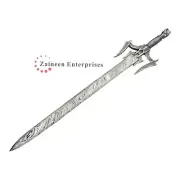 Damascus Steel Barbarian Sword Templar Knight Sword