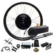 TDR Electric Fat Tyre Rear Wheel Ebike Kit 52V 2000W 26x4.0 Rim Motor 36V 15AH Battery LCD Display Shimano Freewheel 170mm PAS Sensor