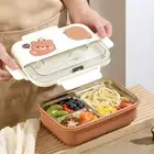 Portable Cartoon Kid's Lunch Box Stainless Steel Lunch Container Camping