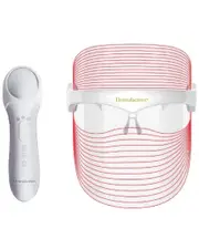 Dermalactives Microcurrent Facial Toning Device & 7-in-1 Light Therapy LED Mask 2pc Set