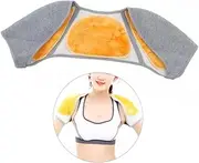 KOMBIUDA Double Shoulder Wrap Bamboo Fiber Shoulder Warmer Support for Pain Warm Liner Size