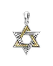 Lagos Men's 18K Yellow Gold & Sterling Silver Anthem Star of David Amulet Pendant