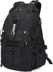 Nayubo 25L Hiking Backpack Waterproof Outdoor Hiking Daypack for Climbing Touring Hunting Trekking Traveling Gym Sport Camping Backpack for Men with Reflective Straps (Black)