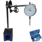 Dial Indicator 1"/0.001" Long Range +80 lbs Magnetic Base Fine Aajustment +Case