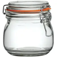 在飛比找momo購物網優惠-【Utopia】扣式玻璃密封罐 橘500ml(保鮮罐 咖啡罐