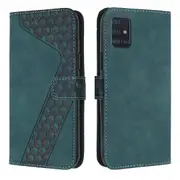 Samsung Galaxy A71 4G Case, PU Leather Flip Cover Magnetic Clasp Design Wallet Card Slots Stand Case - Green