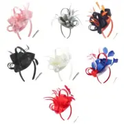 Elegant Fascinator Headband Pillbox for Women Cocktail Tea Party Headwear