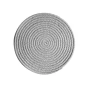 4PCS/6PCS Anti-slip Kitchen Placemats Trivet Weave Heavy Duty Table Mats Round 30CM Light Grey
