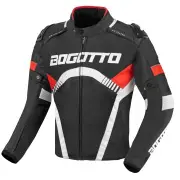 Boomerang Waterproof Black Red Textile Motorcycle Jacket