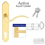 Hoppe Handle Set Multipoint Lock Munchen Active Keyed Resista Brass