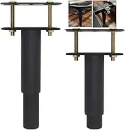 2Pcs Adjustable Leg for Bed Frame 18-33Cm Retractable Metal Feet Furniture Support Legs, Metal Furniture Support Legs for Cabinet Sofa Bed DIY Heavy Duty Support Leg(7.08"-13")