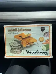 Mouli-Julienne Moulinex 445 Grater Shredder 5 Discs Orange NOB SEALED BLADES