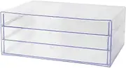 Large capacity Desktop File Box Plastic File Basket Drawer File Box White File Box Three-Layer Large Capacity File Basket Shipshape